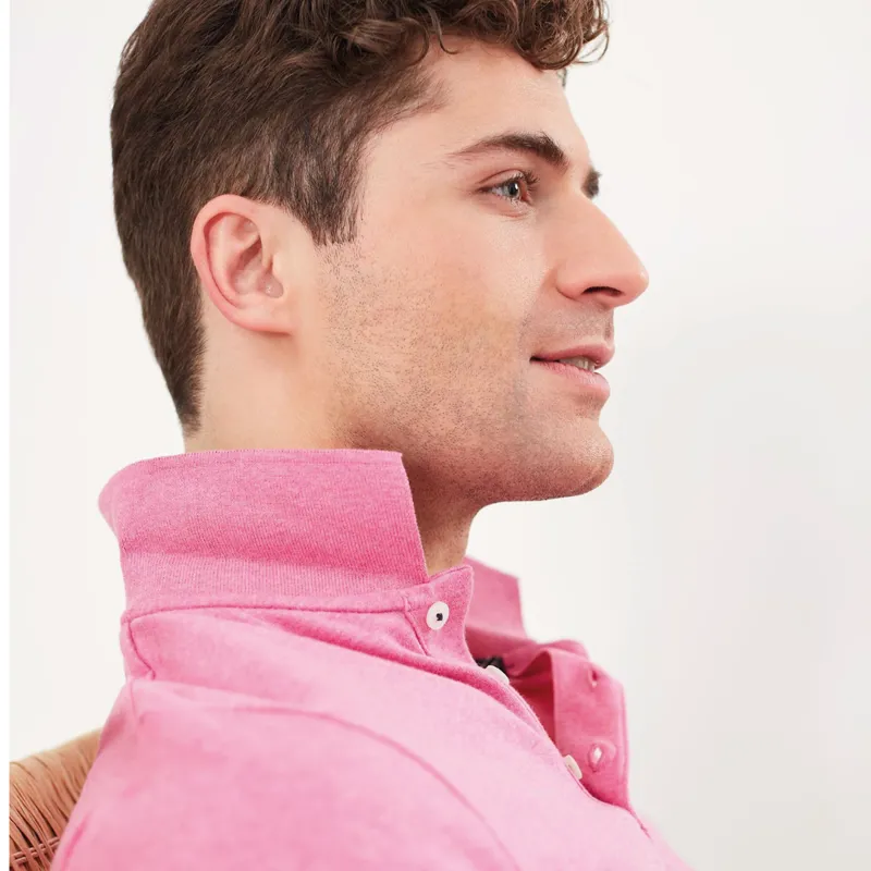 Joules Mainsail Soft Touch Polo - Pink Marl-2